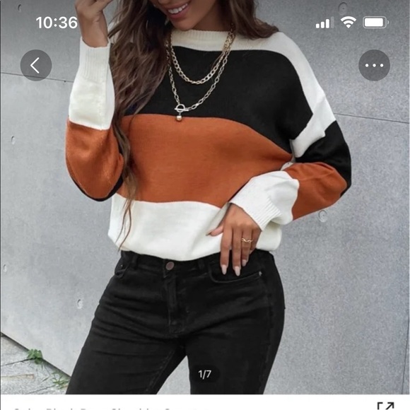 SHEIN sweater. Size Large. Fits more like a medium. Never worn. - Picture 1 of 3